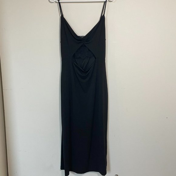 NWT Dynamite Cut-Out Midi Dress (Black - Size Large) - Picture 2 of 4
